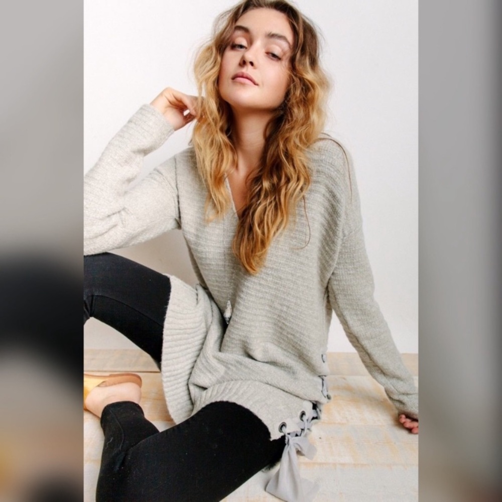 Free People Heart it Laces sweater/tunic/ dress size S